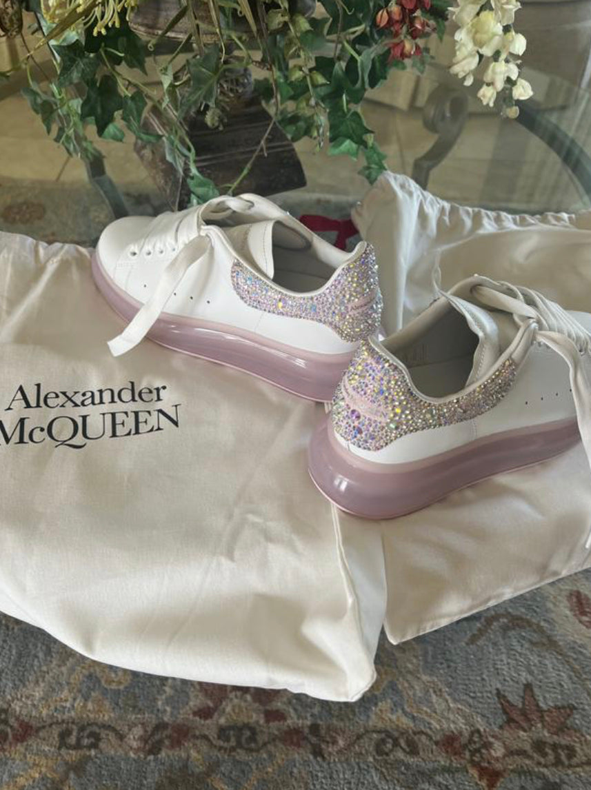 ALEXANDER MCQUEEN ROSA STRASS