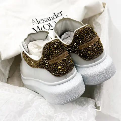 ALEXANDER MCQUEEN STRASS BEIGE