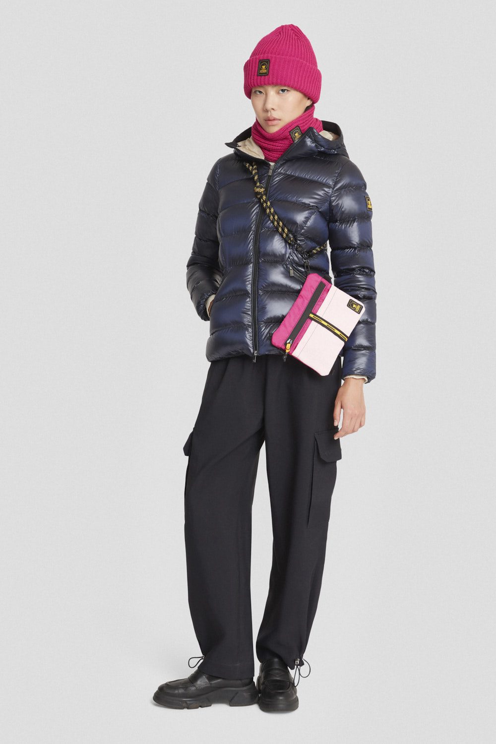 Piumino Ciesse blu con cappuccio